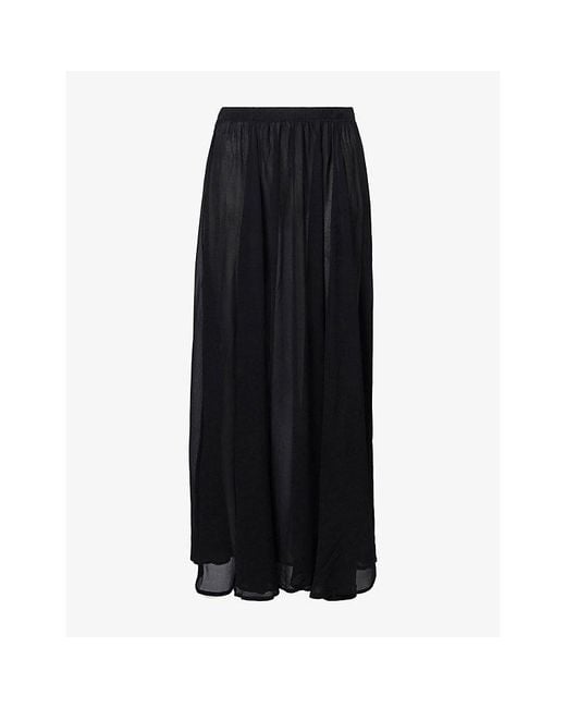 Dissh Black Coralie Sheer Maxi Skirt