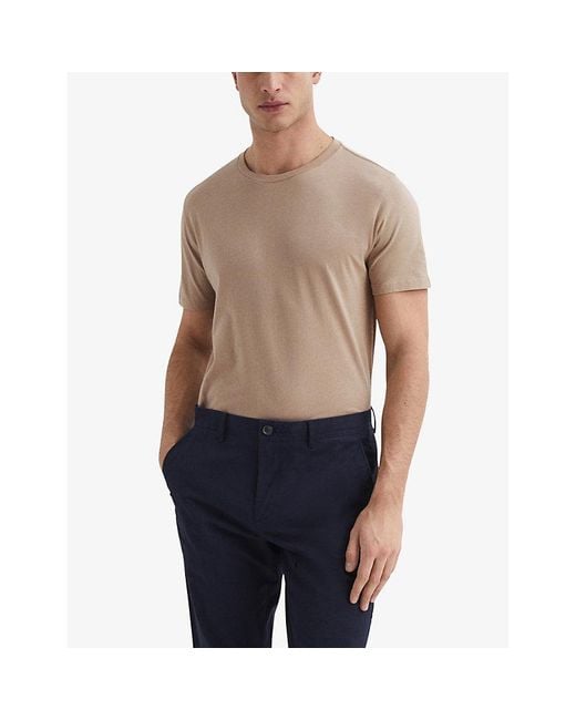 Reiss Blue Bless Pack-Of-Three Cotton T-Shirts for men