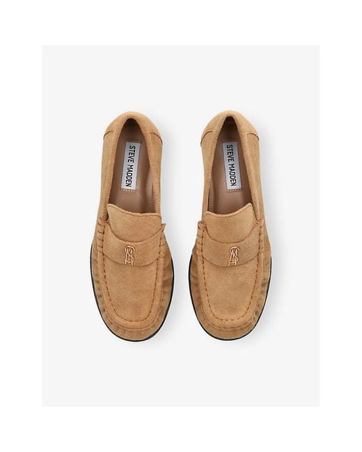 Steve Madden Natural Morgen Suede Loafers