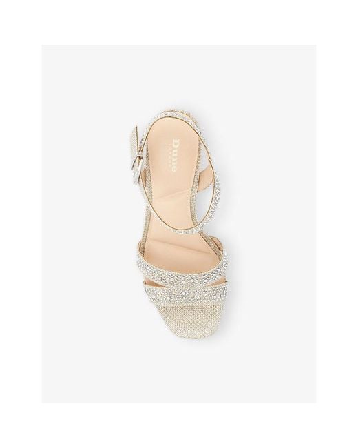 Dune White Manifesting Woven Heeled Sandals