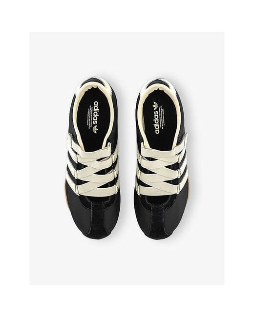 Adidas Black Tokyo Leather Mary Jane Trainers