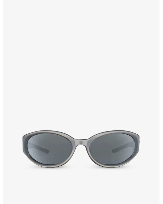 Gentle Monster Gray Young G13 Oval-frame Acetate Sunglasses