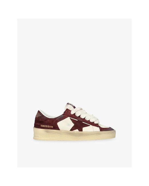 Golden Goose Deluxe Brand Brown Stardan 40527 Suede Low-Top Trainers