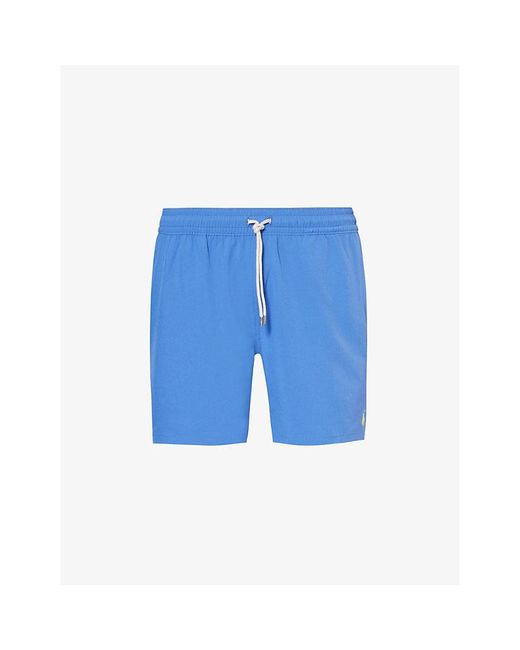 Polo Ralph Lauren Blue Logo-embroidered Stretch Recycled-polyester Swim Short for men