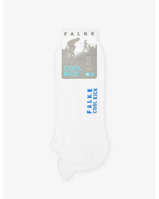 Falke White Cool Kick Recycled Polyester-blend Knitted Socks for men
