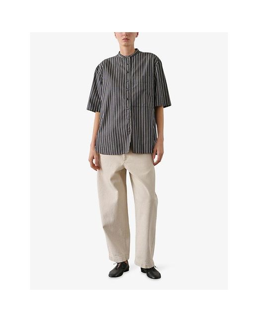 Soeur Natural Clovis Balloon-Leg Oversized Cotton Trousers