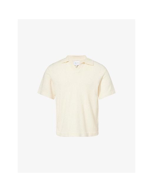 Raith Natural Miguel Boucle Cotton-Blend Polo Shirt for men
