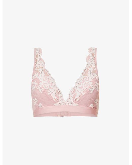 Wacoal Instant Icon Stretch-lace Bralette X in Pink | Lyst