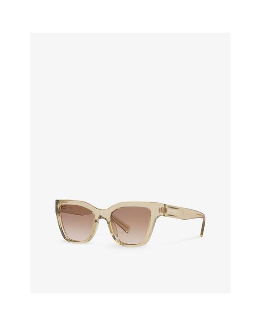 Saint Laurent Pink Sl641 Cat-eye Frame Injected Sunglasses