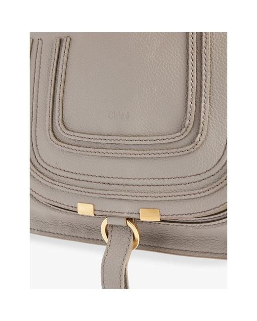 Chloé Natural Marcie Small Leather Shoulder Bag