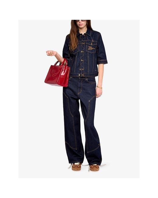 Zadig & Voltaire Blue Kyo Patch-Pocket Denim Jacket