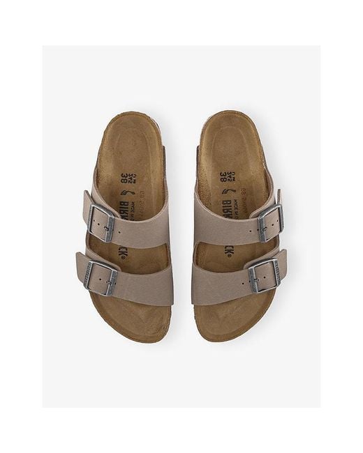 Birkenstock Brown Arizona Two-Strap Suede Sandals