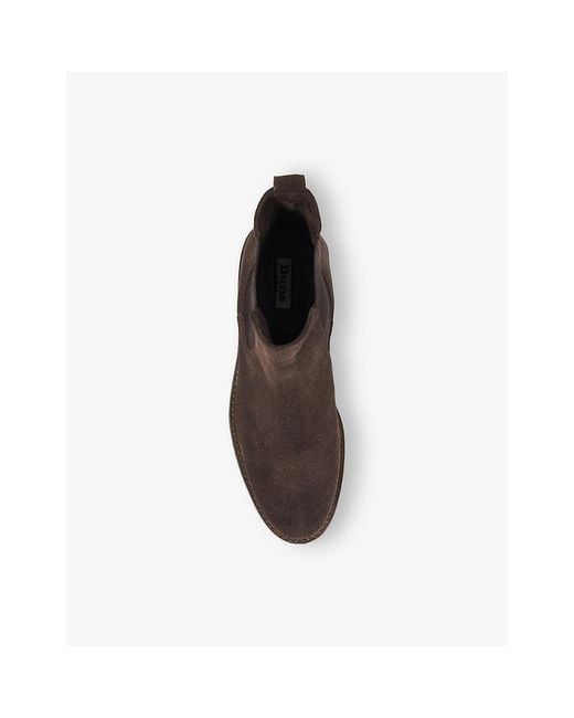 Dune Brown Poema Suede Chelsea Boots