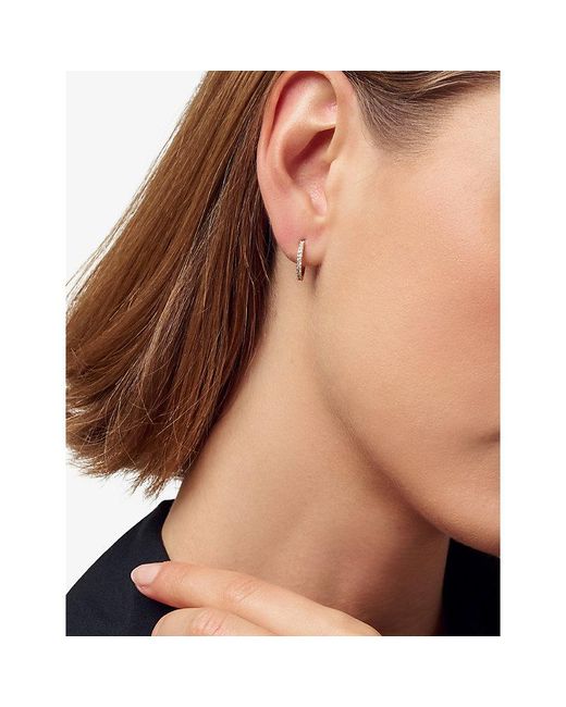 Sif Jakobs Metallic Alba 14Ct- And 0.24Ct Lab-Grown Diamond Hoop Earrings