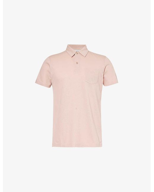 Sunspel Pink Riviera Patch-pocket Short-sleeve Cotton Polo Shirt Xx for men