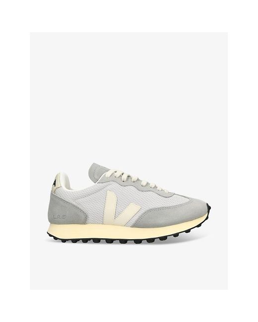 Veja White Rio Branco Mesh And Leather Trainers