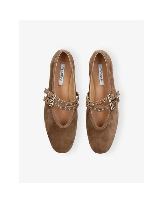 Steve Madden Natural Lydia Suede Ballet Flats