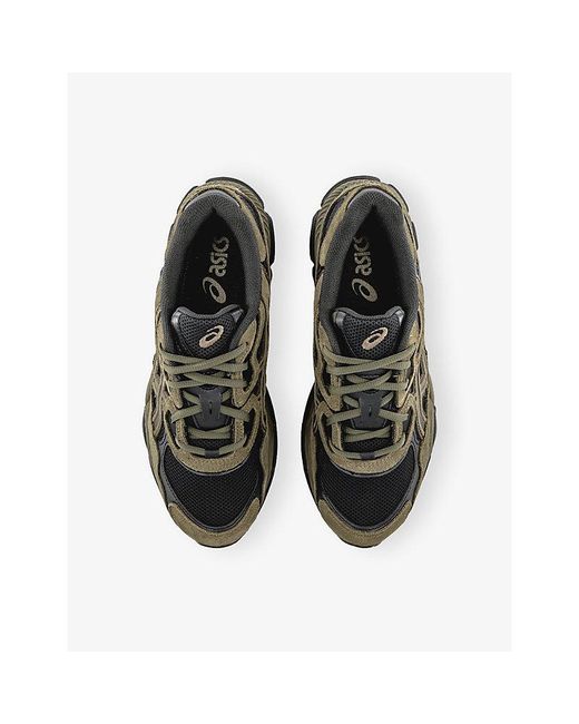 Asics Green Gel-Nyc Mesh And Suede Low-Top Trainers for men