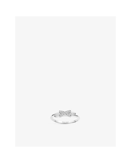 Chaumet White Jeux De Liens 18Ct And 0.05Ct Brilliant-Cut Diamonds Ring