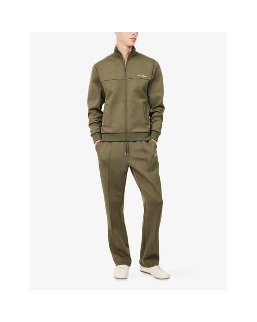 Les Deux Green Signature Brand-Embroidered Woven Track Jacket for men