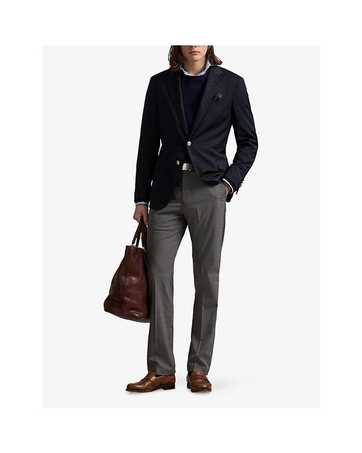 Polo Ralph Lauren Blue Single-Breasted Wool Blazer for men