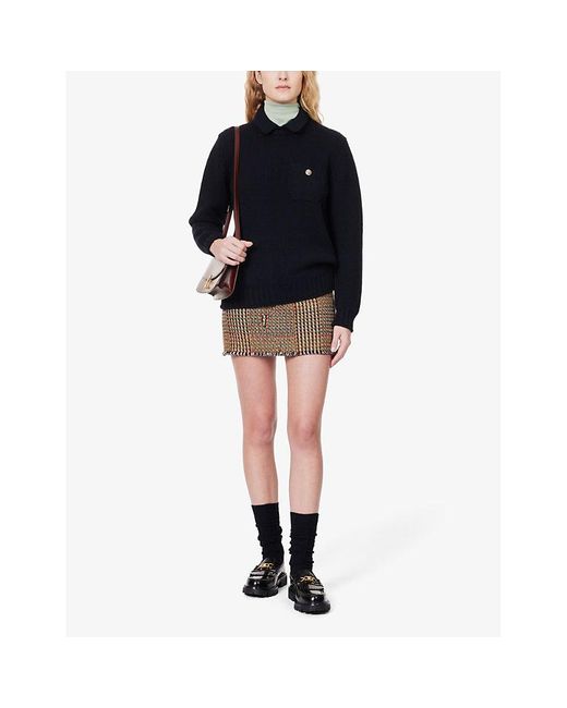 Barrie X Sofia Coppola Polocollar Cashmere Jumper in Blue Lyst