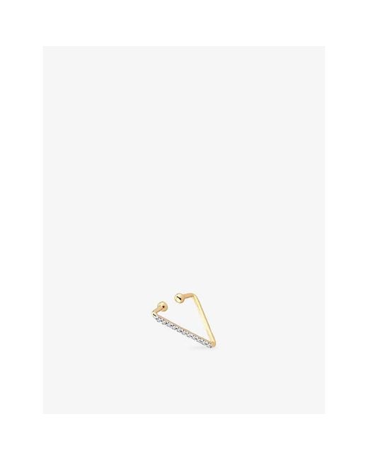 Kismet by Milka White Triangle 0.06Ct Diamond Ear Cuff