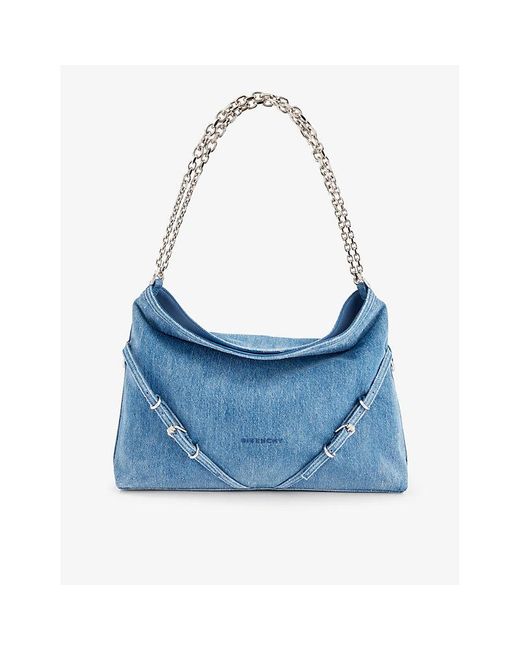 Givenchy Blue Voyou Denim Shoulder Bag
