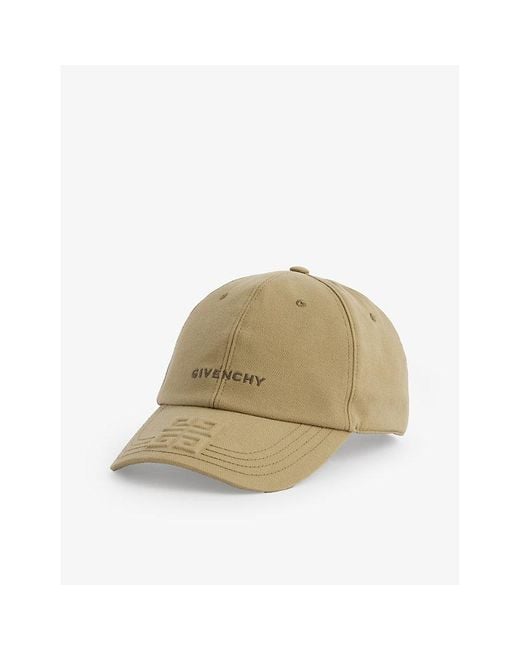 Givenchy Brown Logo-embroidered Curved-brim Cotton Twill Cap for men