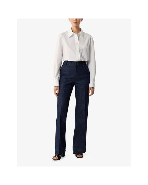 Soeur Blue California Wide-Leg Denim Jeans