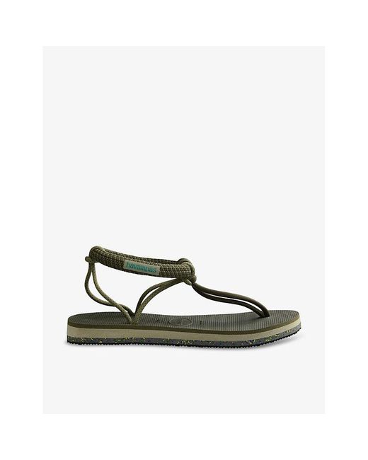 Havaianas Green Cosmo Madrid T-bar Rubber Sandals