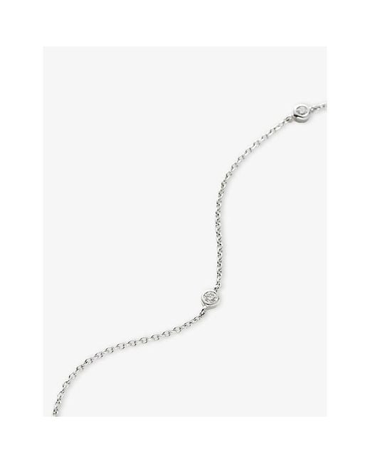 Missoma White Fine Floating 0.06Ct Diamond 14Ct Necklace