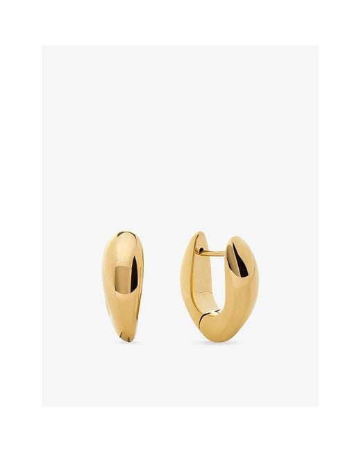 Monica Vinader Metallic Nura Reef Medium 18Ct Vermeil-Plated 925 Sterling Hoop Earrings
