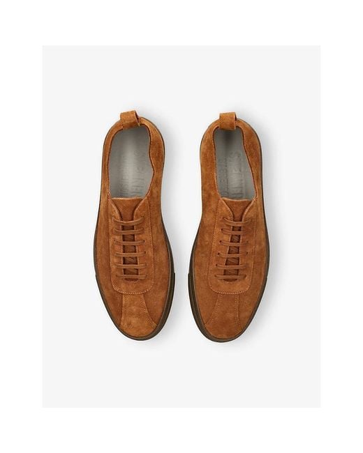 GRENSON Brown Sneaker 1 U Suede Trainers for men