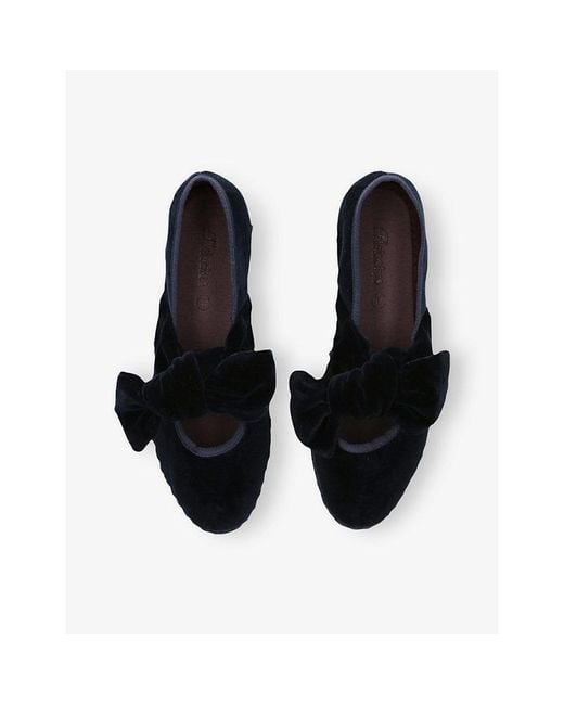 Flabelus Black Lyra Velvet Slippers