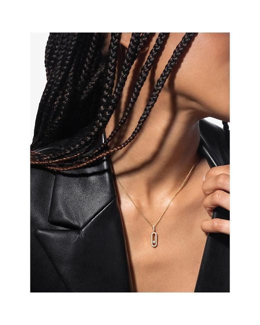 Messika Metallic Move Uno Large Pave 18Ct And 0.35Ct Diamond Necklace