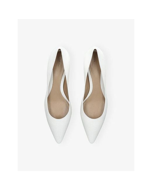The Row White Liisa Kitten Two 35 Leather Pumps