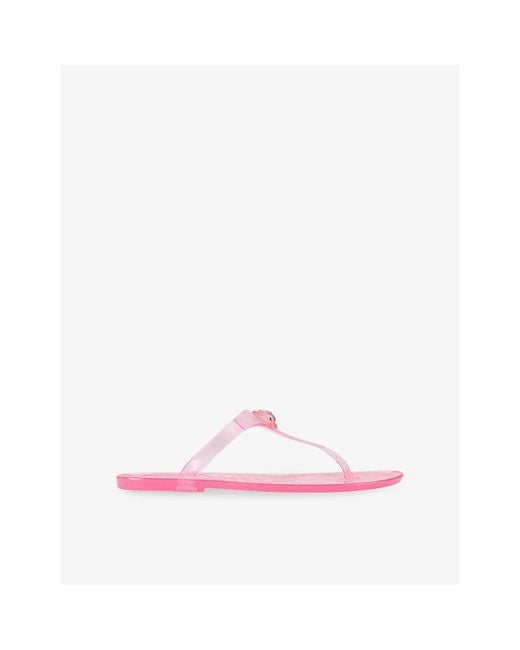Kurt Geiger Pink Maddison T-Bar Jelly Sandals