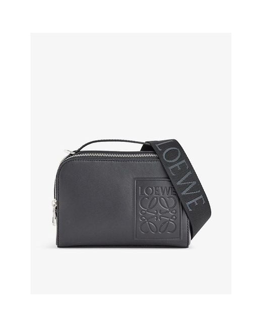 Loewe Black Mini Camera Leather Cross-body Bag for men