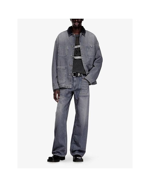 DIESEL Blue D-Zeta 09N83 Relaxed-Fit Denim Jeans for men