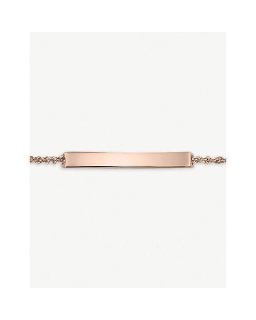 Monica Vinader Natural Linear 18Ct-Plated And Pavé Diamond Bracelet