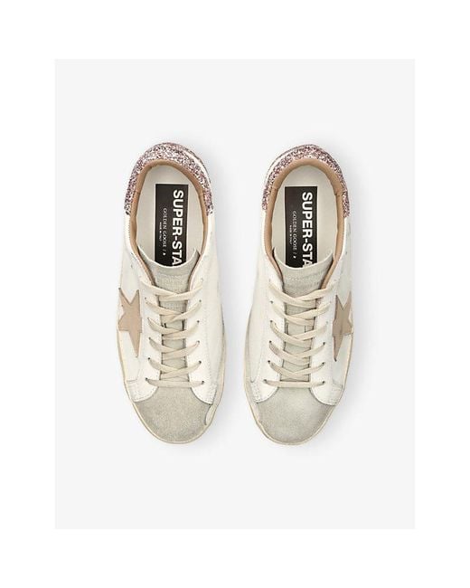 Golden Goose Deluxe Brand Natural Super Star Leather Low-Top Trainers