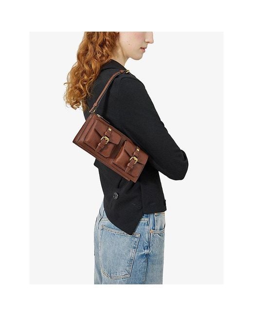 Mulberry Brown Roxanne Mini Leather Shoulder Bag