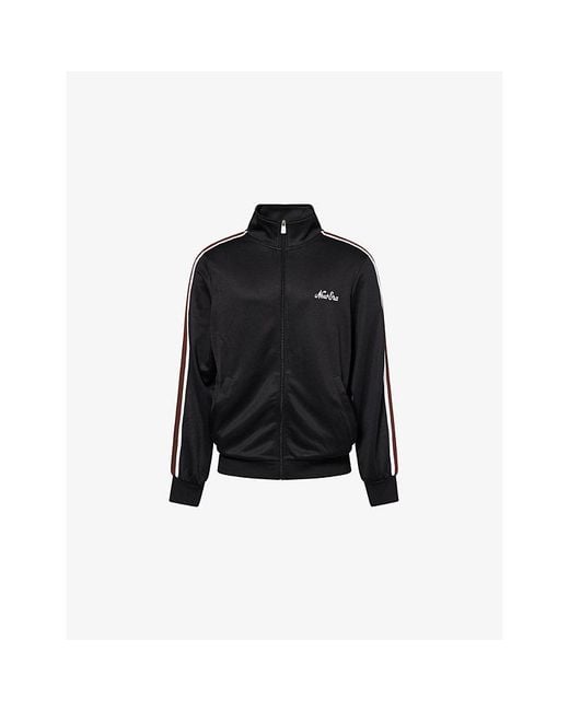 KTZ Black Script Logo-Embroidered Stretch-Woven Track Jacket for men