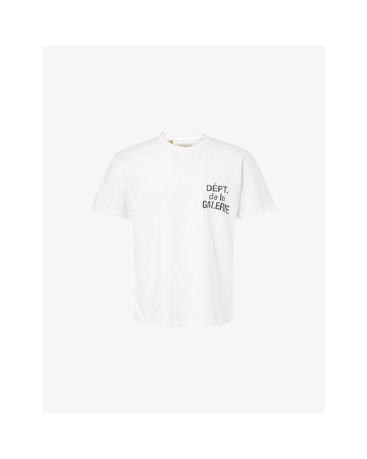 GALLERY DEPT. White French Graphic-Print Short-Sleeve Cotton T-Shirt for men