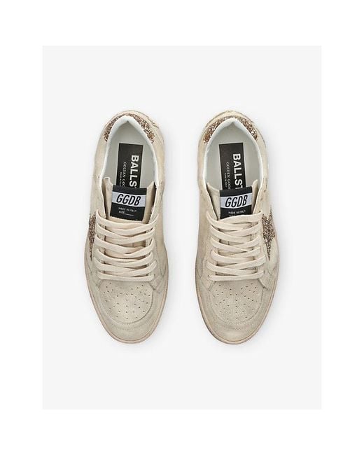 Golden Goose Deluxe Brand Natural Ballstar Exclusive Suede Trainers