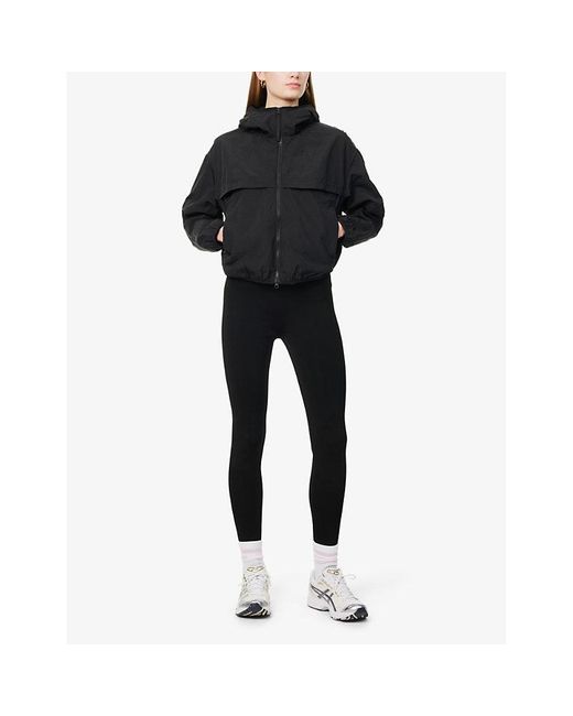 Canada Goose Black Sinclair Logo-Patch Cropped Shell Jacket&Nbsp;&Nbsp;&Nbsp