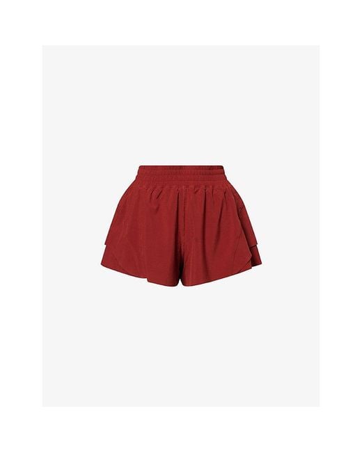 lululemon athletica Red Shake It Out High-Rise Shell Running Shorts 2.5In
