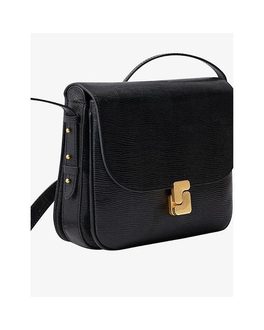 Soeur Black Bellissima Maxi Leather Shoulder Bag