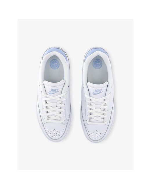 Nike White Tennis Centre Leather Trainers